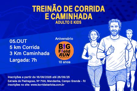 Treinão de Aniversário de 10 anos da Equipe Big Field Run