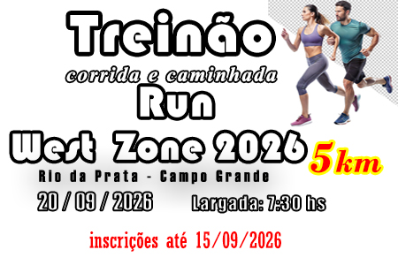 2ª Etapa - Treinão Corrida e Caminhada “Run West Zone 2026” – Rio da Prata